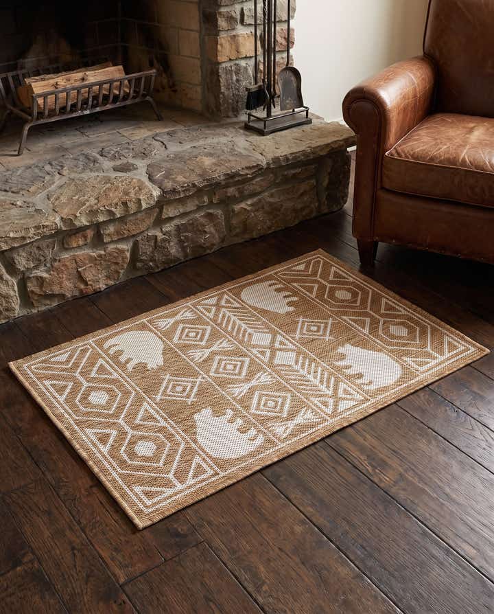 2' x 3' Easy-Clean Southwestern Indoor / Outdoor Rug