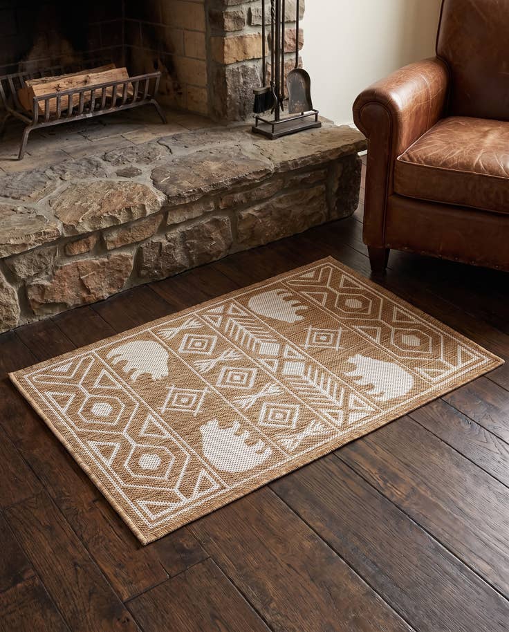 Detail image of 2' x 3' Easy-Clean Southwestern Indoor / Outdoor Rug