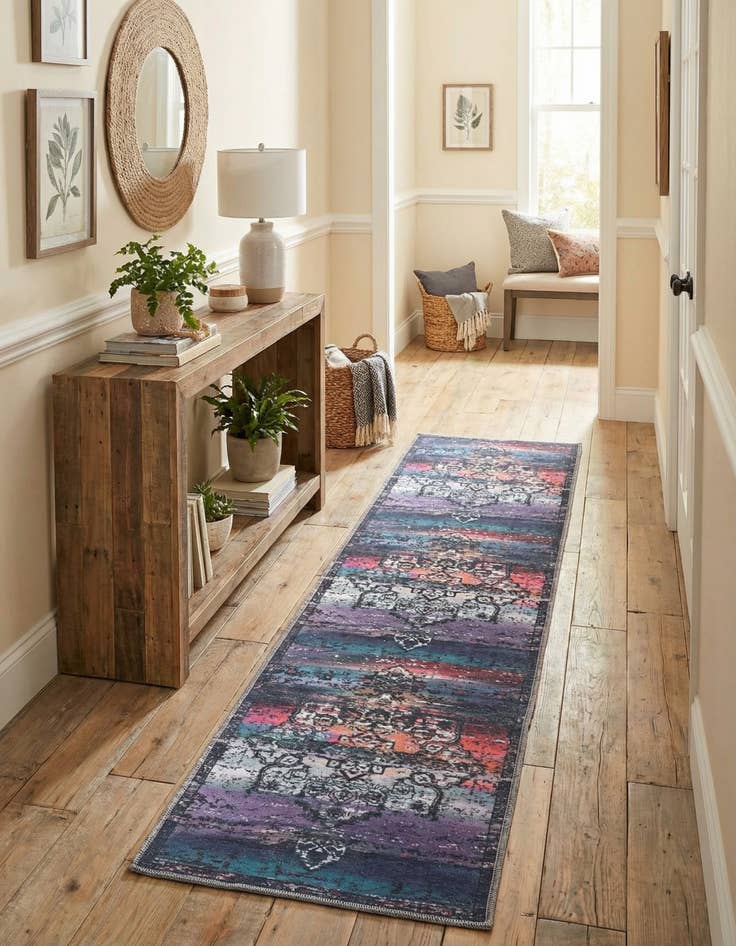 Detail image of  2' x 8'  Washable Francesca Runner Rug