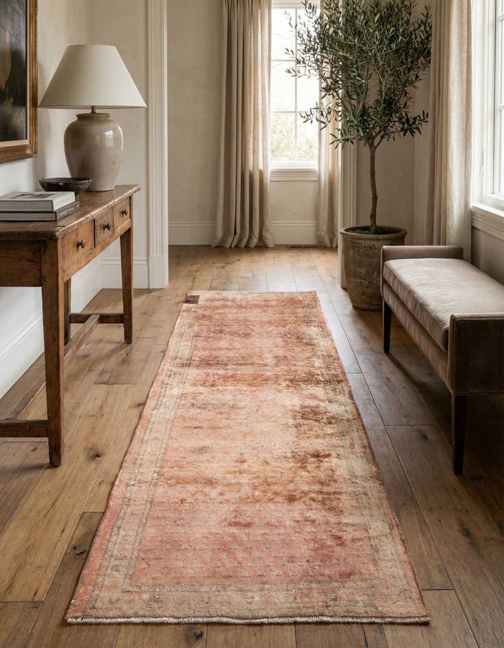 Detail image of  3' 6 x 10' 5  Hand Knotted Ultra Vintage Persian Wool Runner Rug