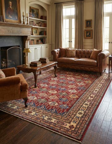 6' 8 x 9' 10 Hand Knotted Kazak Oriental Wool Rug