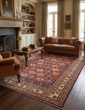 6' 8 x 9' 10 Hand Knotted Kazak Oriental Wool Rug