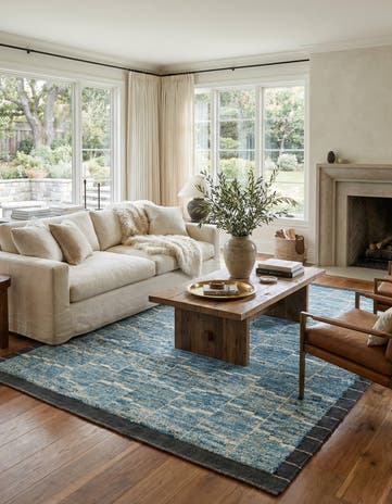 5' 6 x 8' 2 Hand Knotted Moroccan Wool Rug