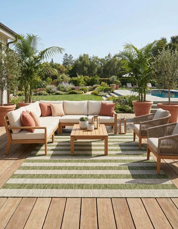 9' x 12' Easy-Clean Ribbon Indoor / Outdoor Rug