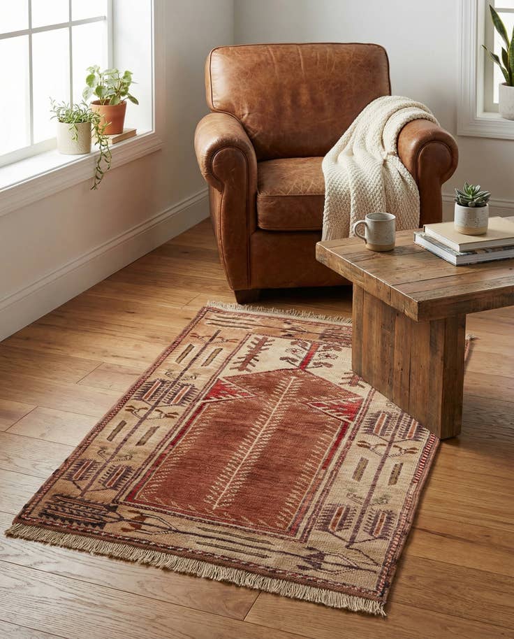 Detail image of 2' 8 x 4' 3 Hand Knotted Fars Wool Rug