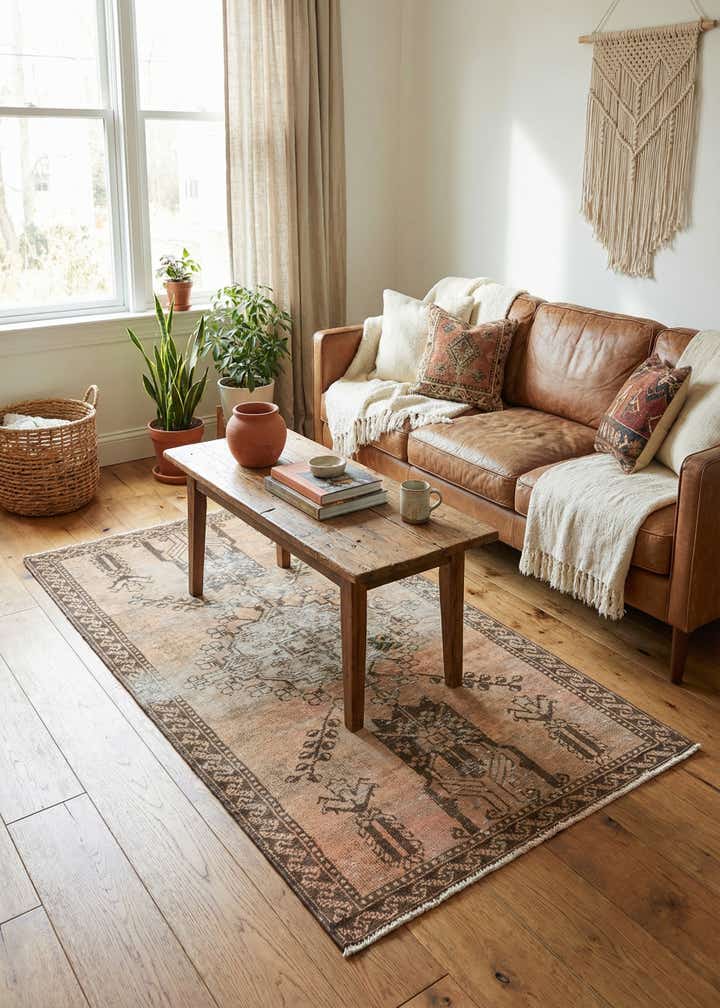 3' x 5' Hand Knotted Ultra Vintage Persian Wool Rug