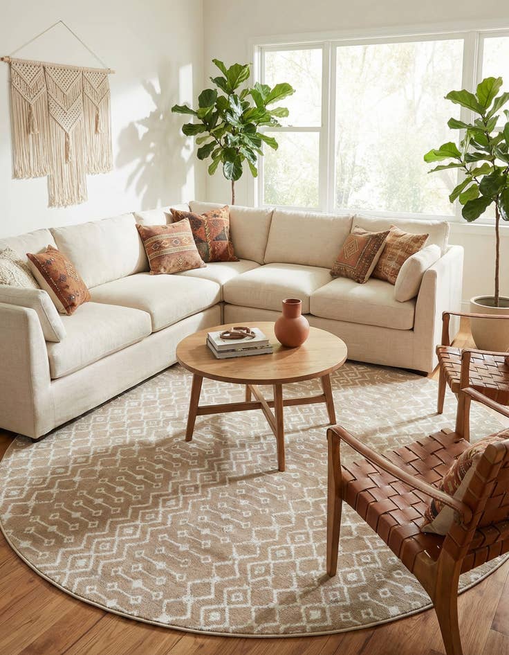 Detail image of  10' x 10' Kasbah Trellis Round Rug