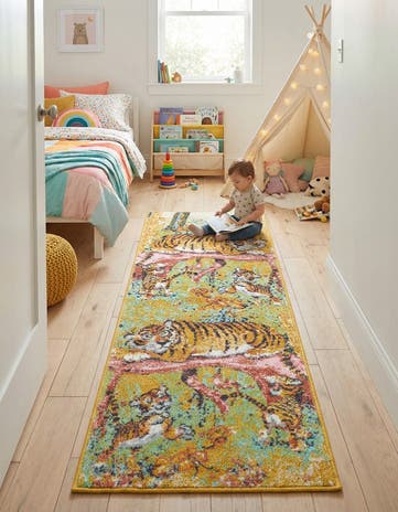 Tiger Whimsy Kids Runner Rug