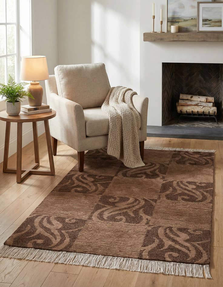 Detail image of  2' 7 x 4' 11  Hand Knotted Darya Wool Rug