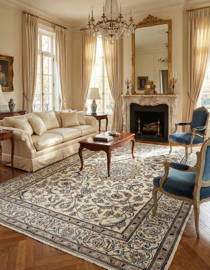 Detail image of 6' 4 x 10' Nain Wool Rug