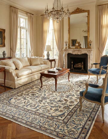 6' 4 x 10' Nain Wool Rug