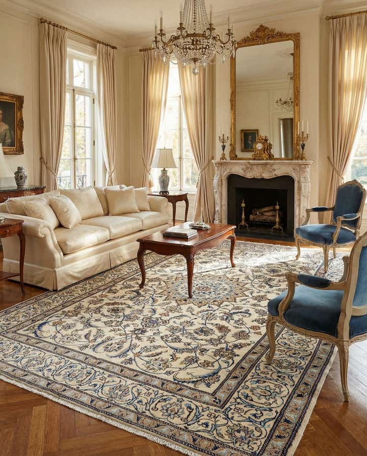 6' 4 x 10' Nain Wool Rug