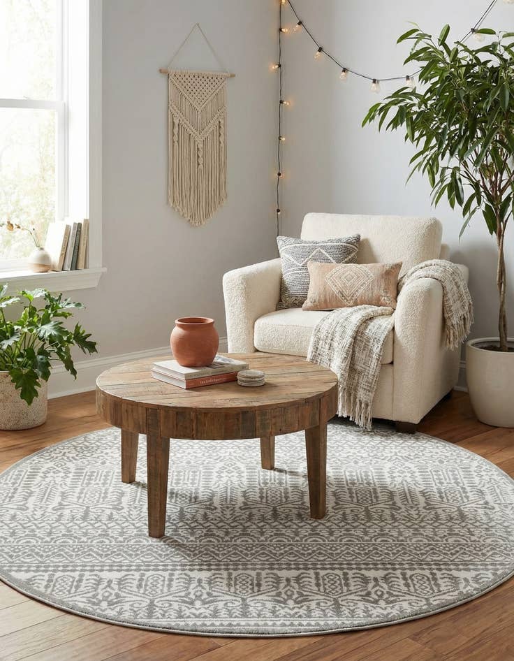 Detail image of Jill Zarin 5' 3 x 5' 3 Uptown Cloisters Round Rug