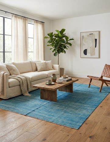 5' 7 x 8' Hand Woven Kilim Modern Wool Rug