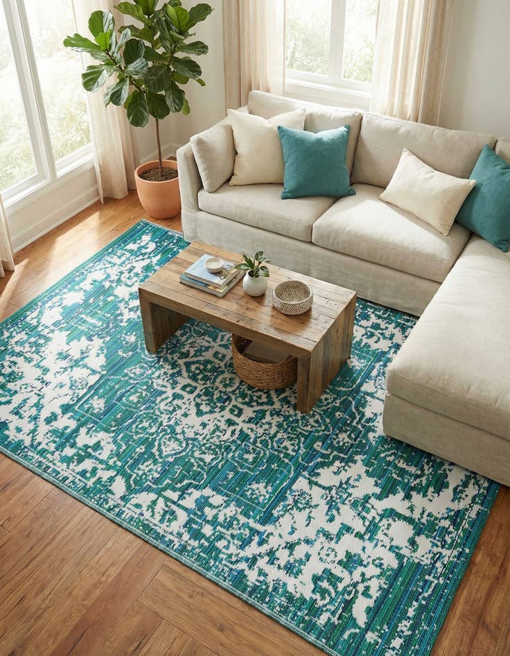 Detail image of 5' x 8' Easy-Clean Vista Breeze Indoor / Outdoor Rug