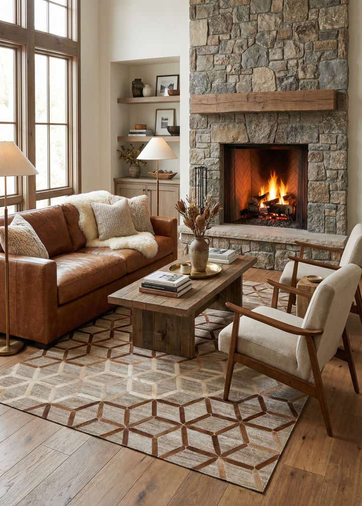 5' 1 x 7' 8 Cowhide - Patchwork Rug