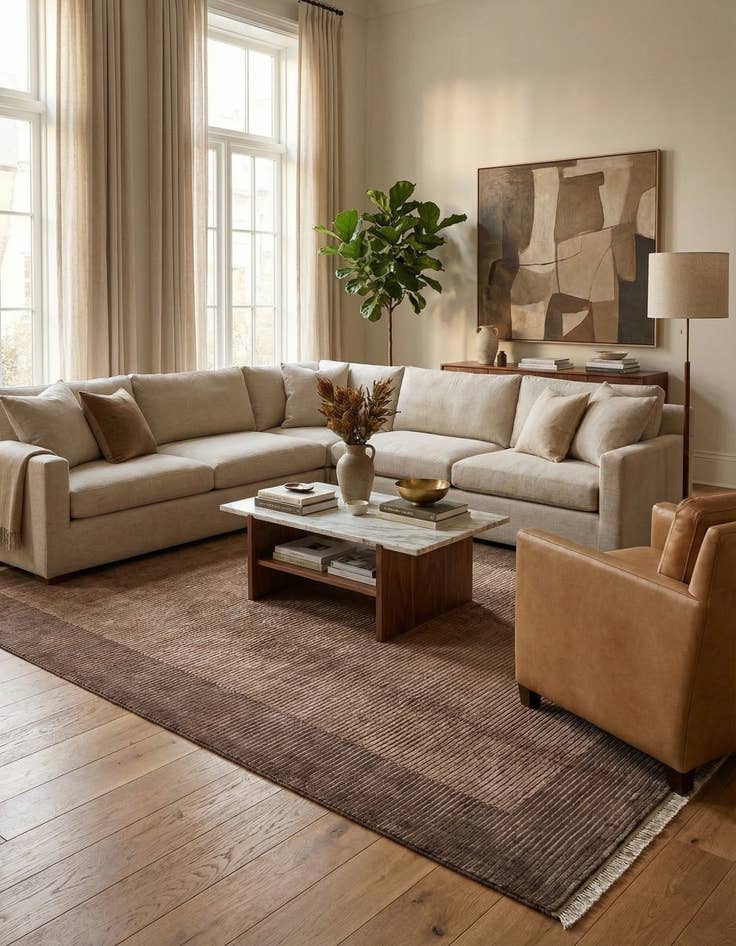 Detail image of 6' 7 x 9' 10  Hand Knotted Darya Wool Rug