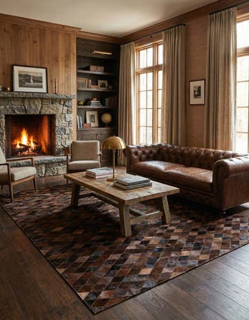 8' 1 x 10' 2 Cowhide Stocks Rug
