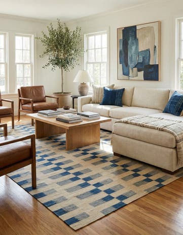 6' x 7' 8 Hand Woven Kilim Modern Wool Rug