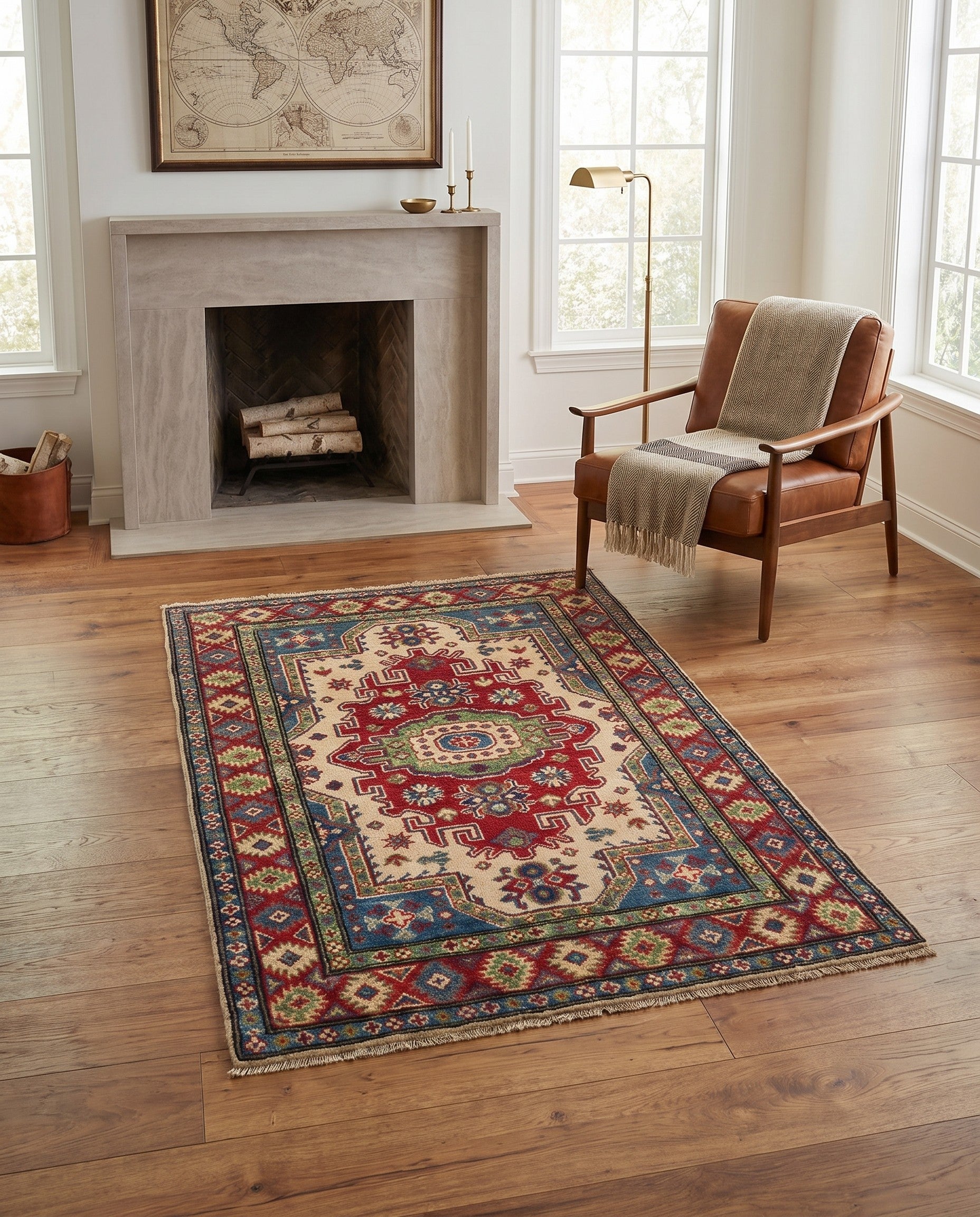 3' 3 x 5' 1 Hand Knotted Kazak Rug