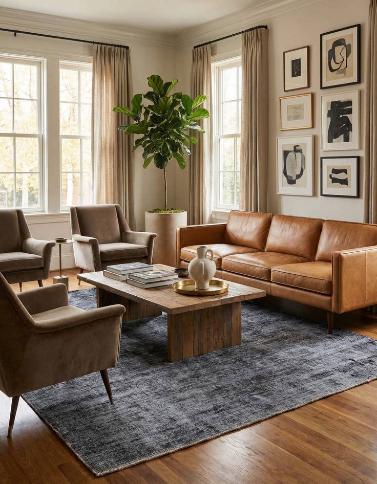 Detail image of 6' 9 x 7' 6  Hand Knotted Ultra Vintage Persian Wool Square Rug