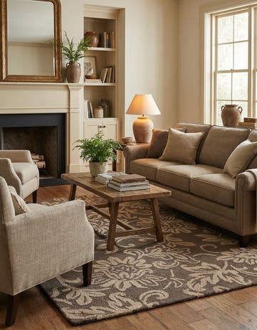 5' x 8' Agra Wool Rug