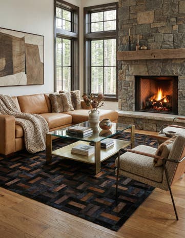 5' 3 x 8' 1 Cowhide - Patchwork Rug