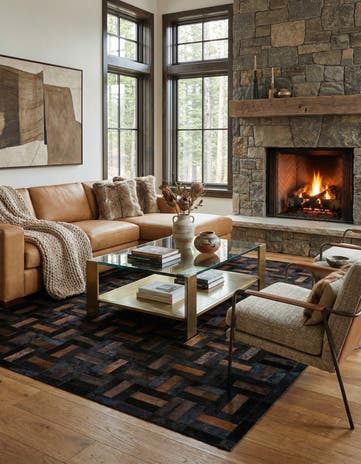 5' 3 x 8' 1 Cowhide - Patchwork Rug