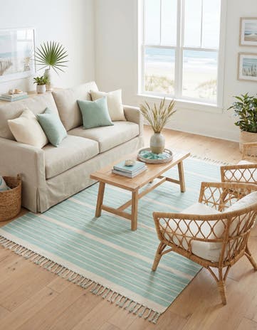9' x 12' Hand Woven Chindi Cotton Rug