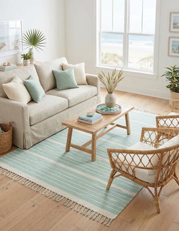 9' x 12' Hand Woven Chindi Cotton Rug