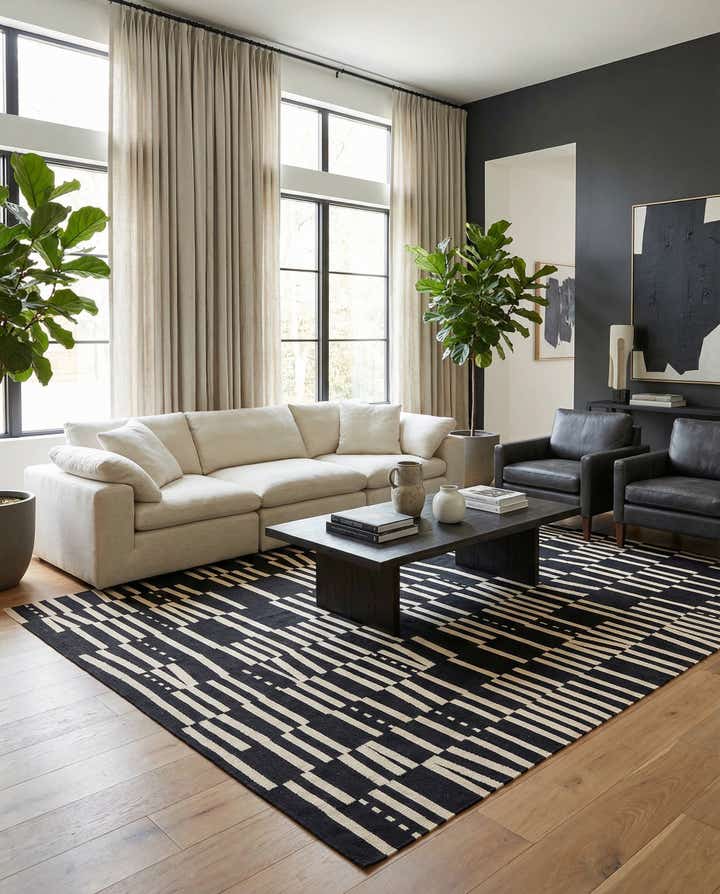 8' 5 x 9' 8 Hand Woven Kilim Modern Wool Rug