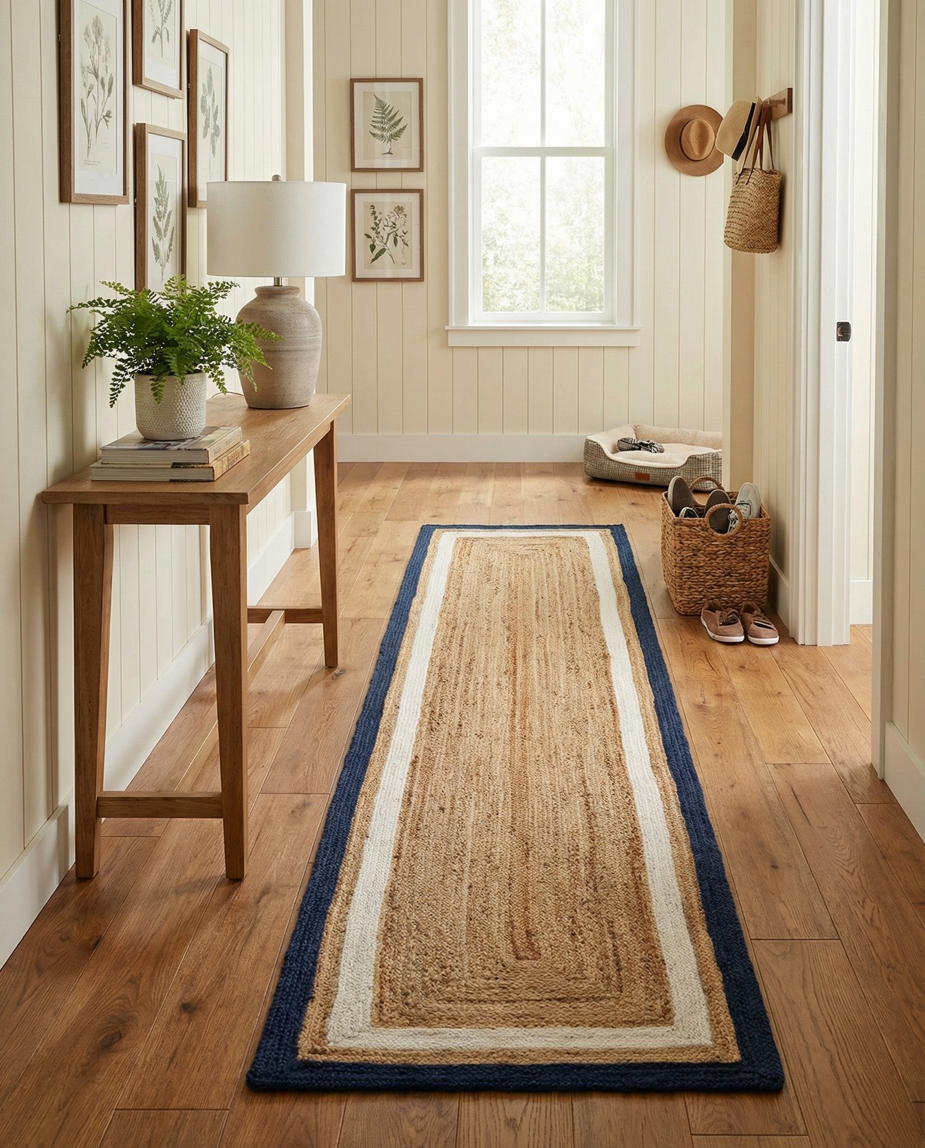 2' 7 x 12' Handmade Braided Jute Runner Rug