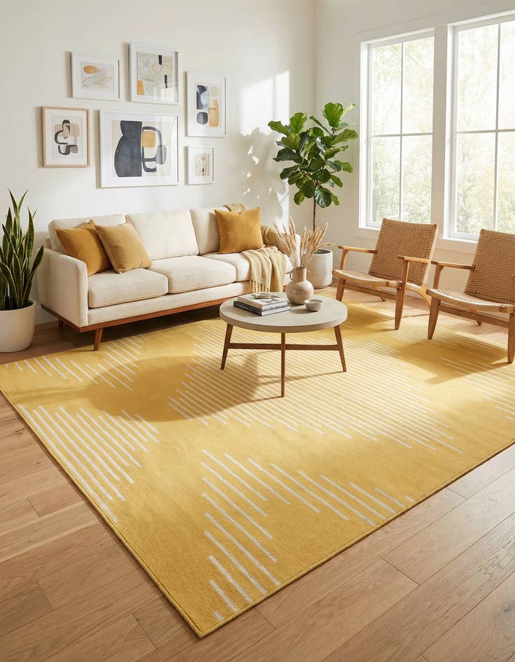 Detail image of 10' x 13' Easy-Clean Modern Indoor / Outdoor Rug