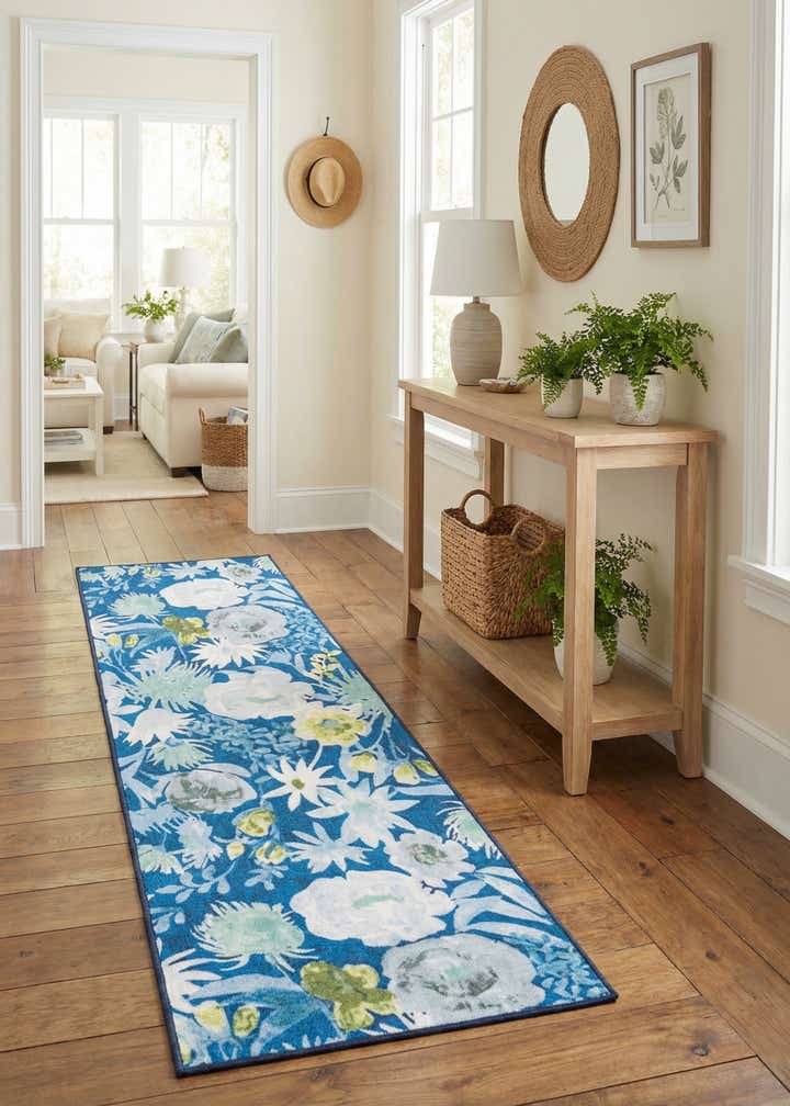 2' x 6' 1 Easy-Clean Jill Zarin Caribbean Indoor / Outdoor Runner Rug