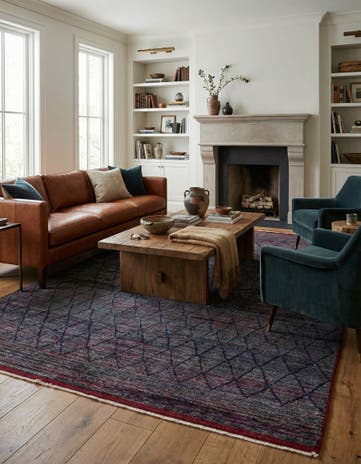 8' 5 x 10' 6 Hand Knotted Moroccan Wool Rug