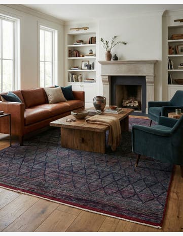 8' 5 x 10' 6 Hand Knotted Moroccan Wool Rug