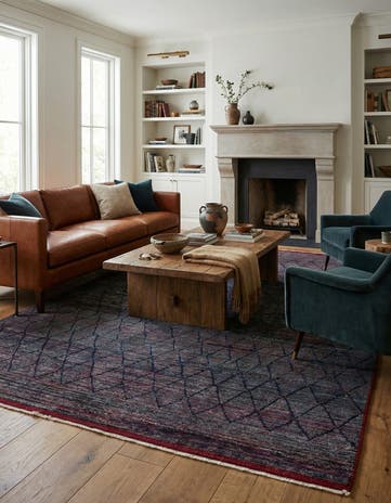 8' 5 x 10' 6 Hand Knotted Moroccan Wool Rug