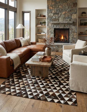 5' 1 x 8' 1 Cowhide Stocks Rug