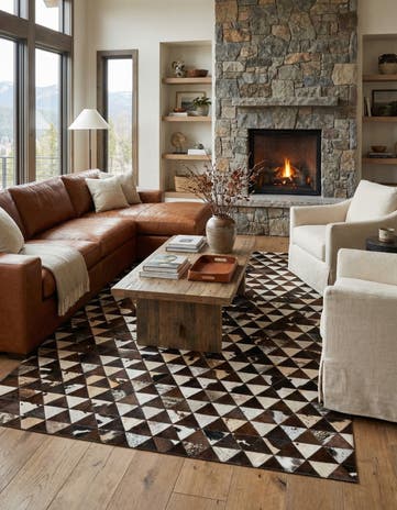 5' 1 x 8' 1 Cowhide Stocks Rug