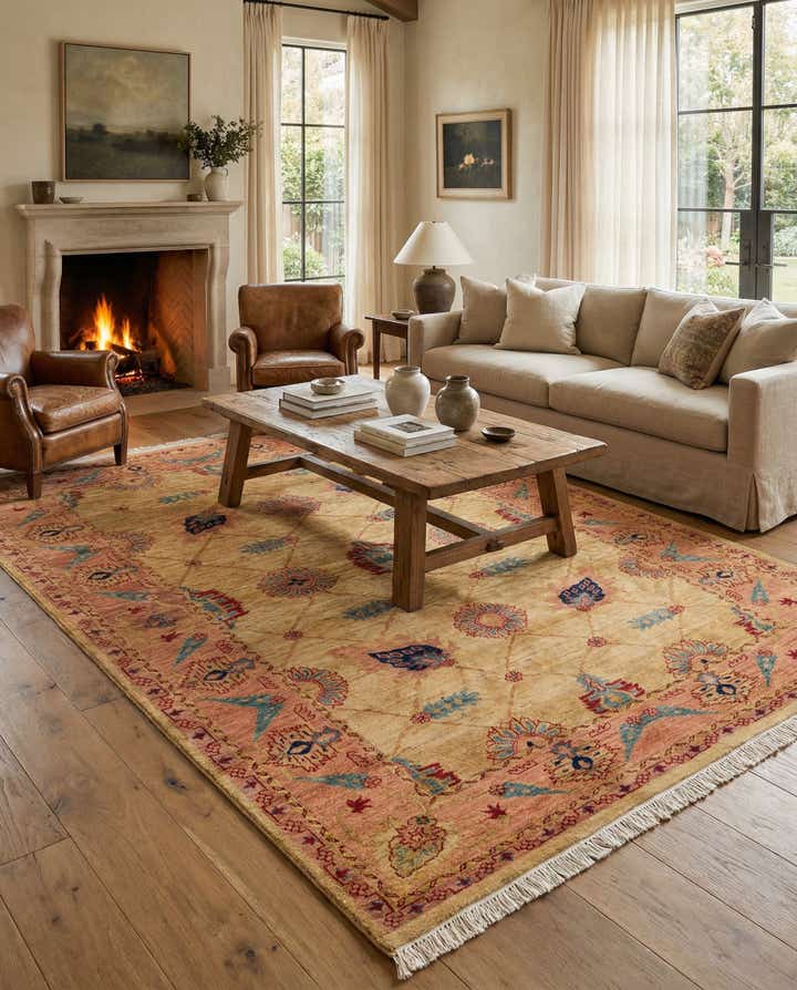5' 2 x 7' 4 Hand Knotted Ziegler Wool Rug