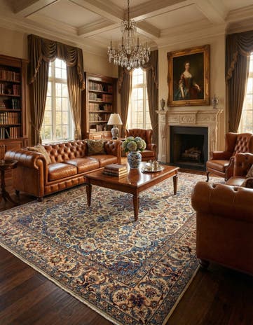9' 10 x 13' 1 Hand Knotted Mashad Persian Wool Rug