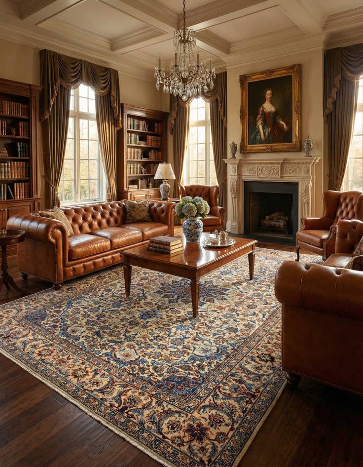 Detail image of  9' 10 x 13' 1  Hand Knotted Mashad Persian Wool Rug