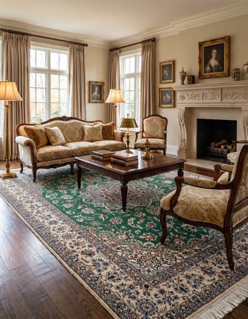 6' 6 x 9' 11 Hand Knotted Nain Persian Rug