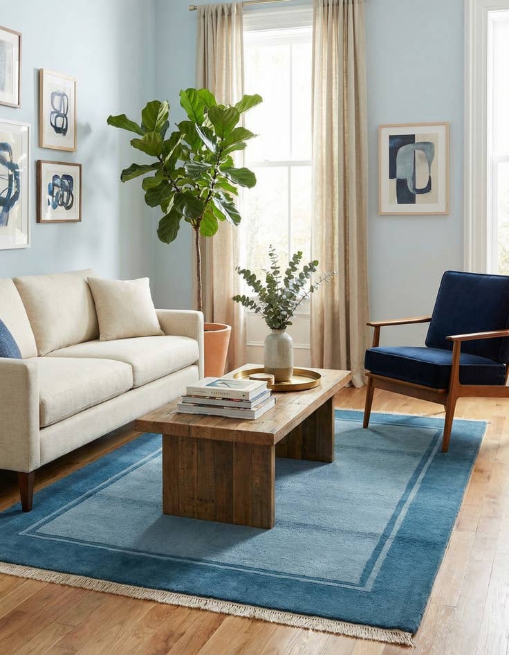 Detail image of  4' 1 x 5' 10  Hand Knotted Nepal Wool Rug