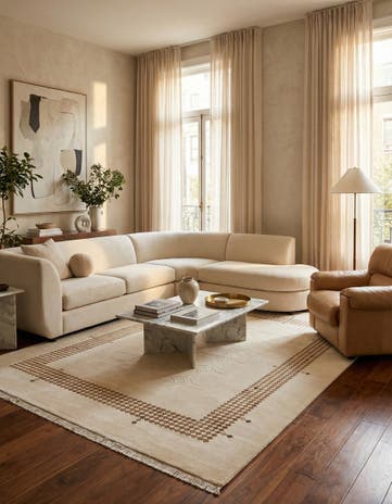 6' 10 x 10' 2 Hand Knotted Darya Wool Rug