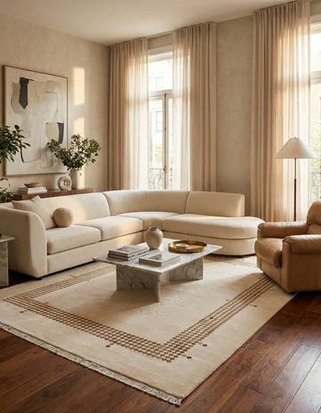 6' 10 x 10' 2 Hand Knotted Darya Wool Rug