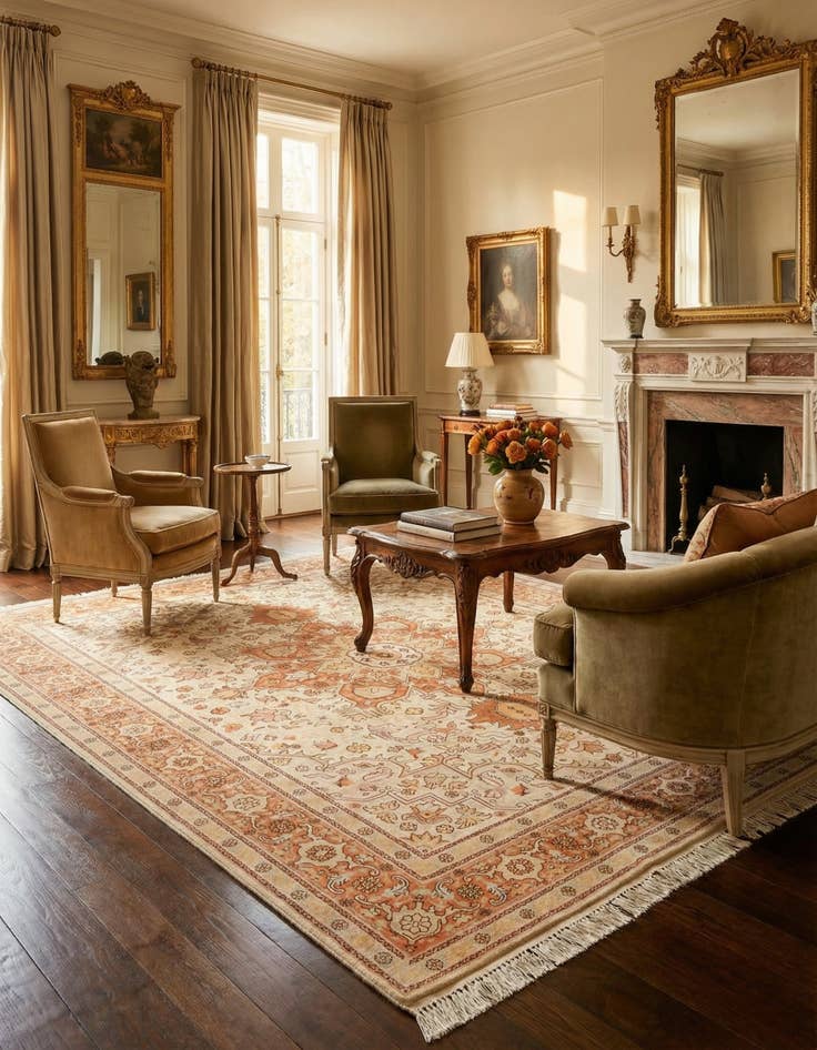 Detail image of  5' x 6' 11 Tabriz Rug