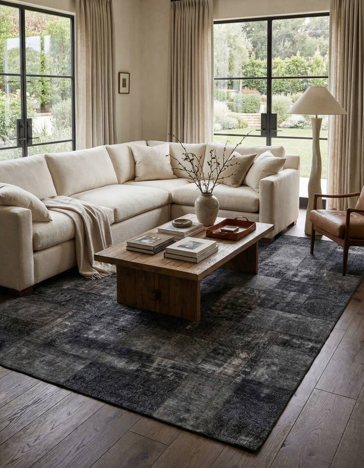 Detail image of 9' x 12' 3  Hand Knotted Ultra Vintage Persian Wool Rug