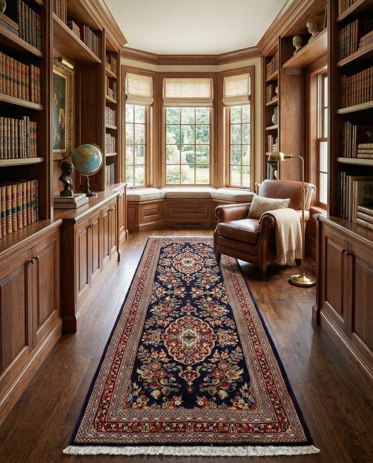 Detail image of 2' 8 x 6' 11 Hand Knotted Qom Persian Runner Rug