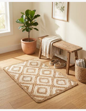 Natural Handmade Braided Jute Rug